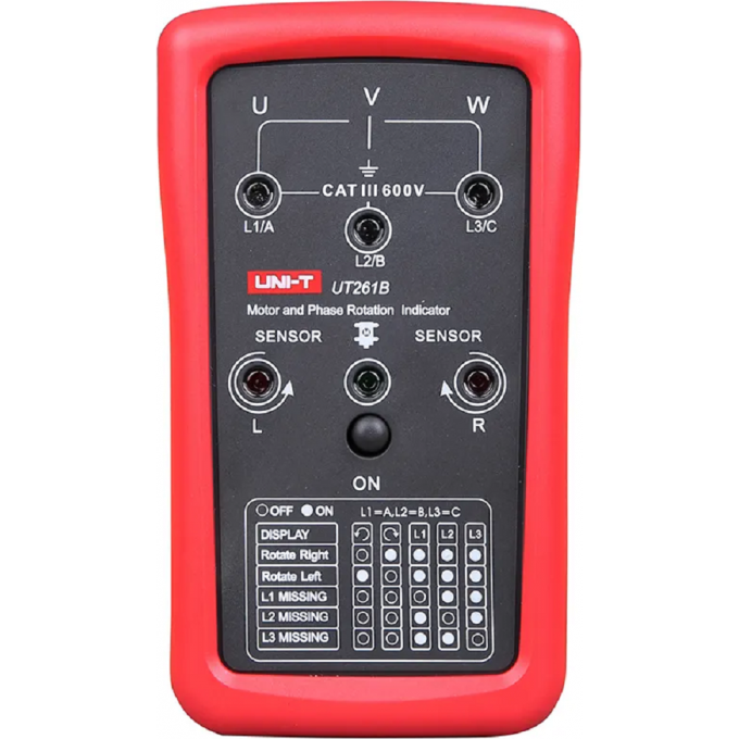 Детектор последовательности фаз UNI-T UT261B 13-1124 Детектор последовательности фаз UNI-T UT261B 13-1124